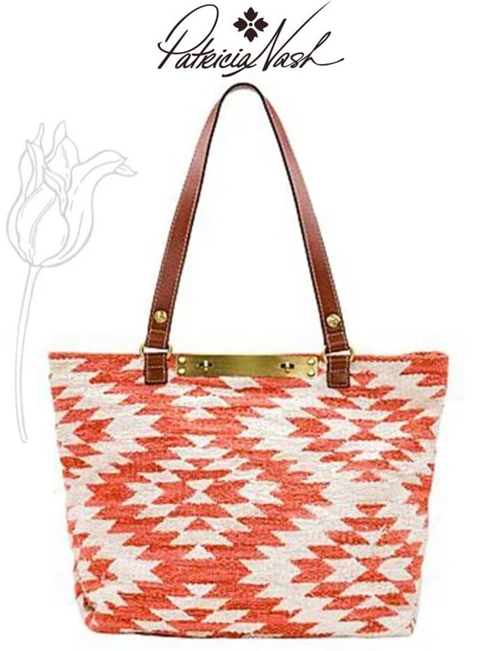 Patricia Nash Hand-Loom Cotton Weave Chennai Large Tote